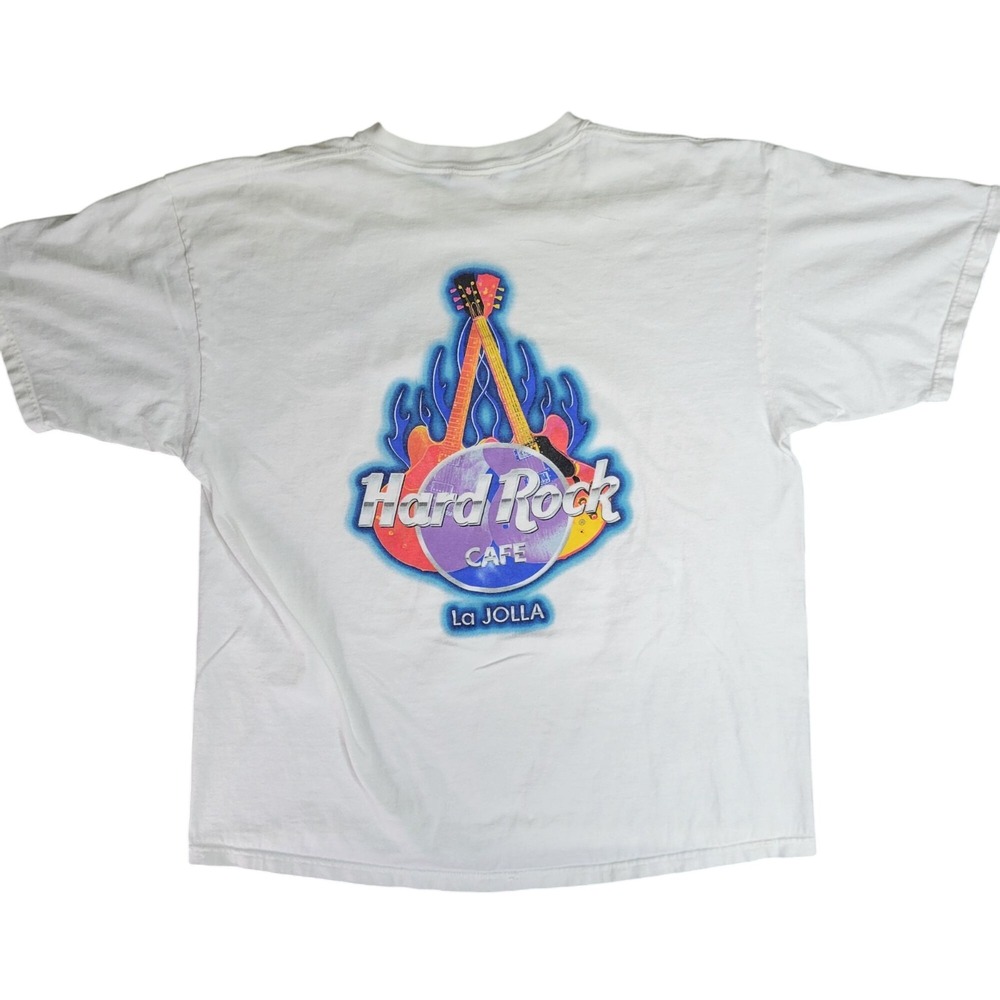 Hard Rock Cafe La Jolla X-Large‎ White Short Sleeve Tee USA Made